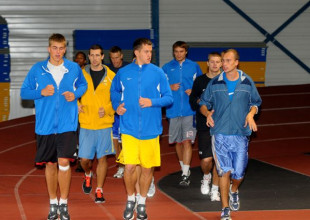 Foto: BK "Ventspils" fiziskās sagatavotības treniņā